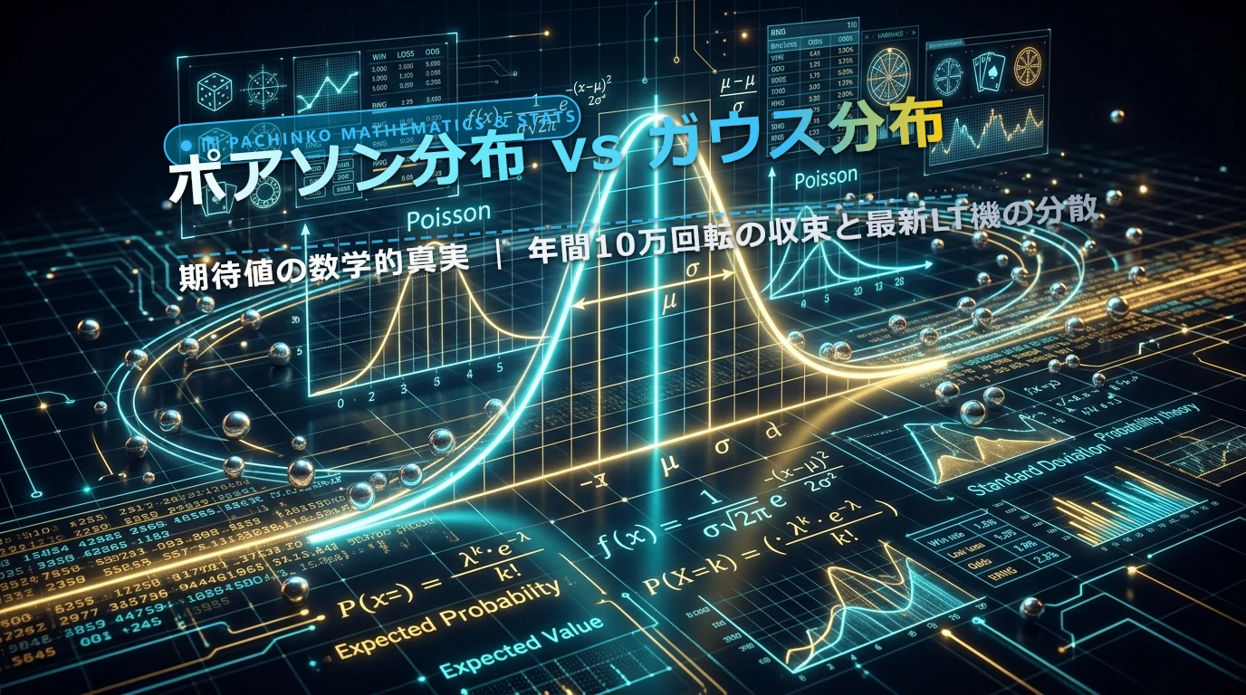 📊 【パチンコ数学】「期待値はポアソンかガウスか」の誤解を解く｜年間10万回転の収束率と、甘デジ〜最新LT機（実質1/2000）の分散格差