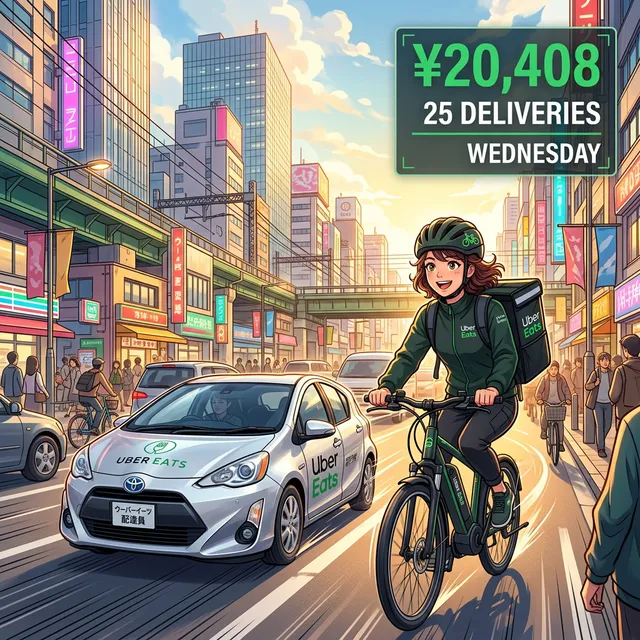 2/25 水曜日 Uber配達日報