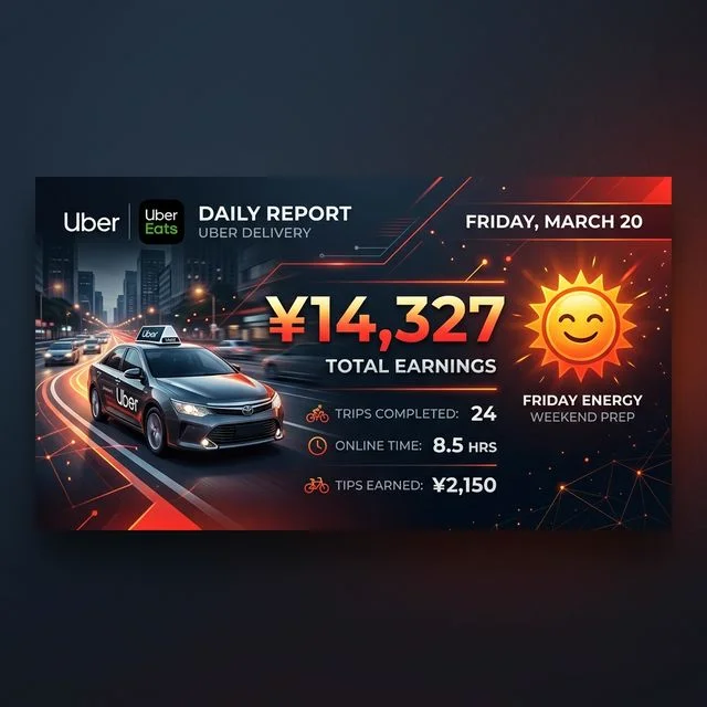3/20 金曜日 Uber配達日報