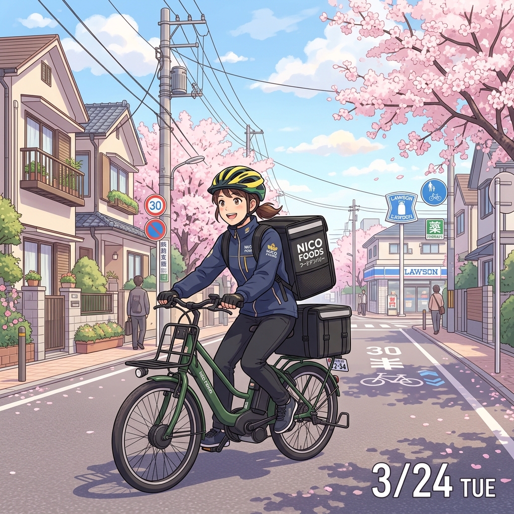 3/24 火曜日 Uber配達日報