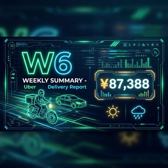 W6 週間総括 Uber配達レポート