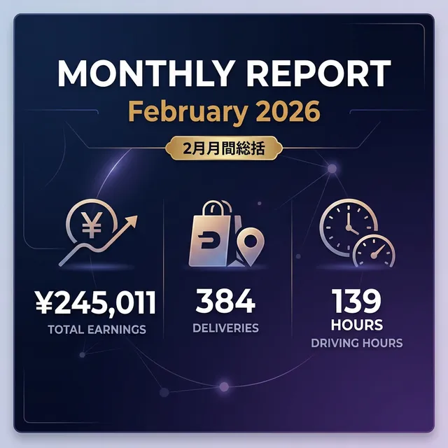 2026年2月 Uber配達 月間総括レポート